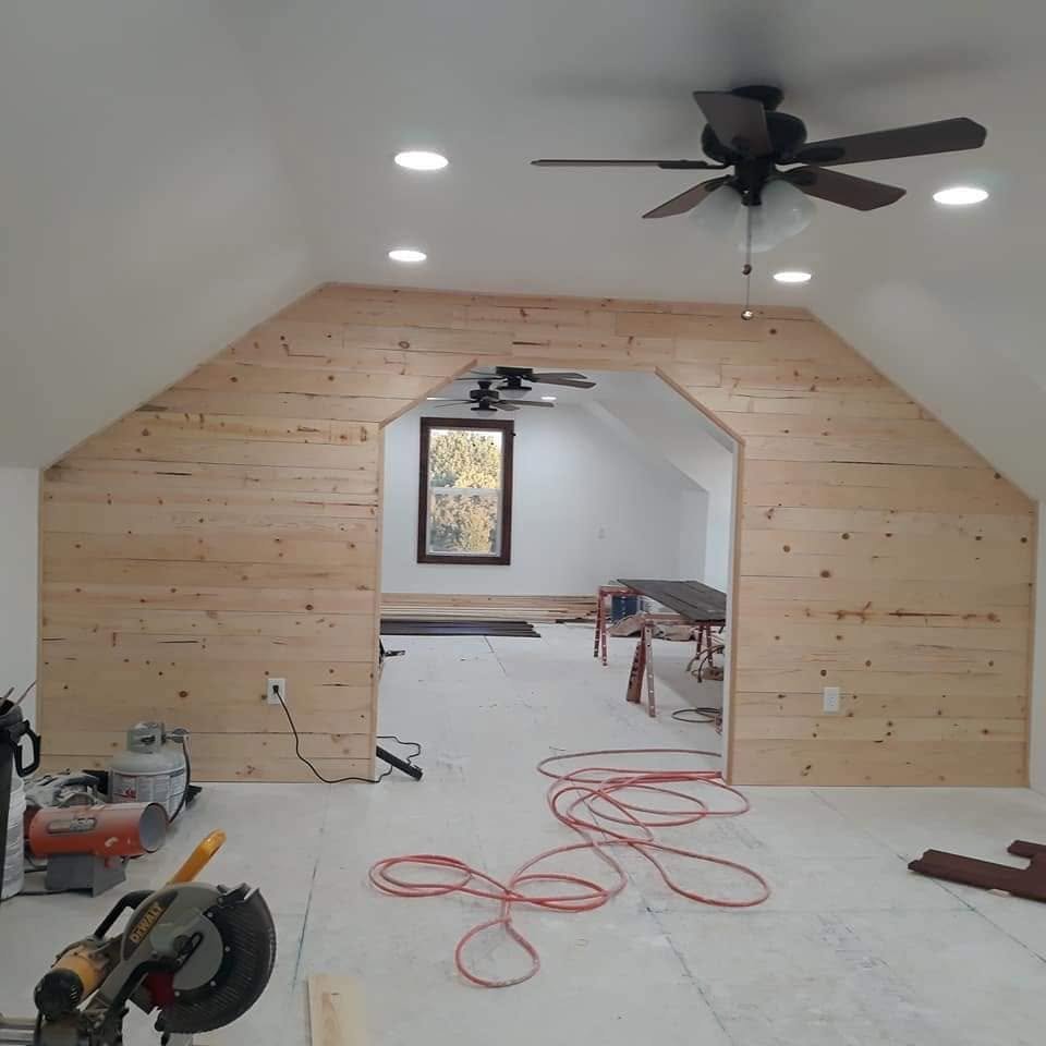 Attic Buildout — Knotty Pine — Chess Remodels project