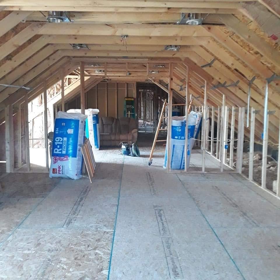 Attic Subfloor + Insulation — Chess Remodels project