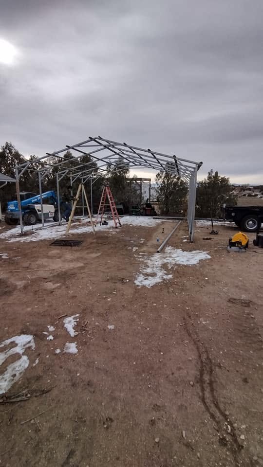 Steel Carport Frame — Chess Remodels project