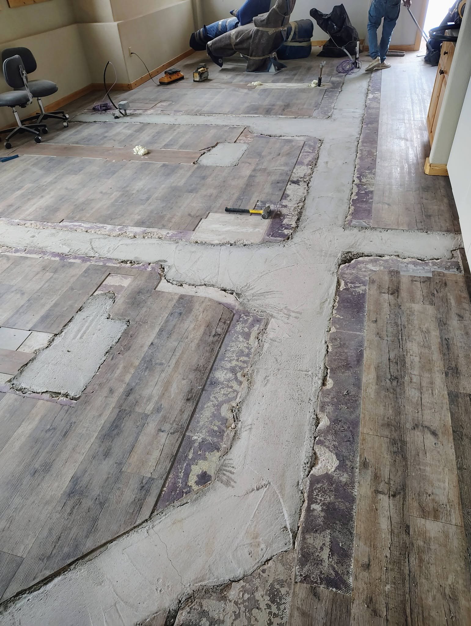 Floor Leveling Prep — Chess Remodels project