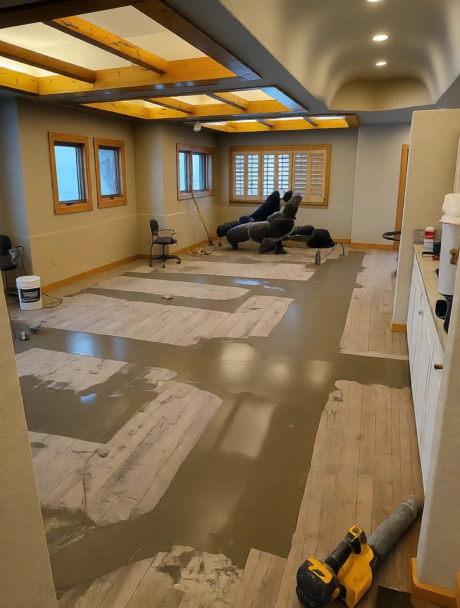 Salon Floor Prep — Chess Remodels project